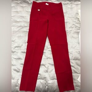 8 Dark red stretchy pull on pants straight leg super comfortable Never used